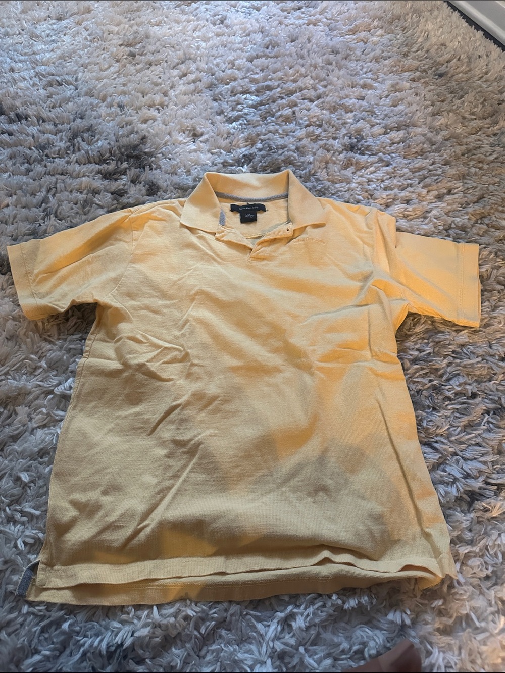 Calvin Klein Jeans Pale Yellow Men's Polo